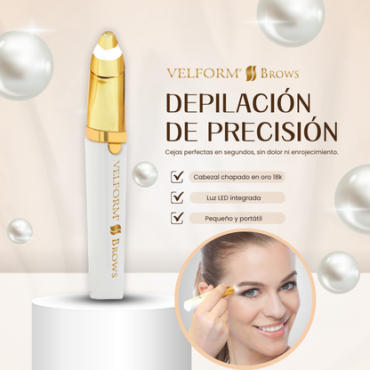 Depilador de Cejas de Precisión con Cabezal de Oro de 18K